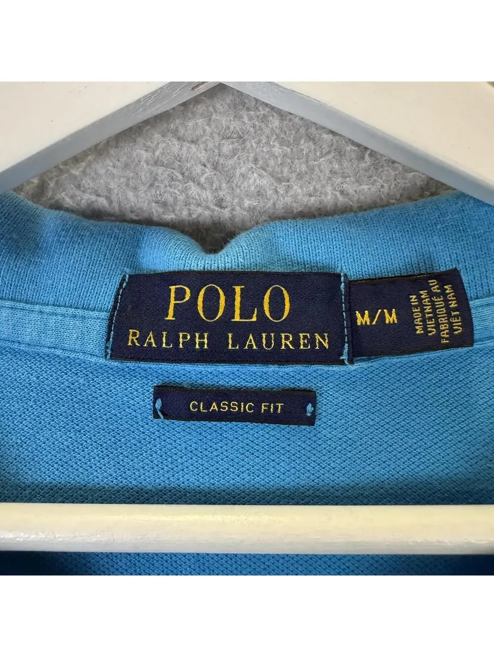 Polo Ralph Lauren Men's Size Medium Blue Cotton Classic Fit Polo Shirt